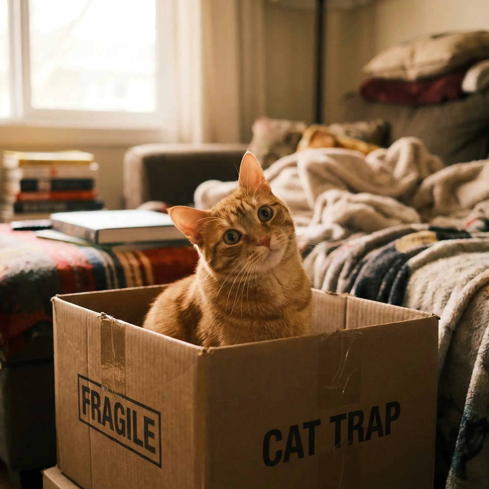 橘猫躲在纸箱里 - 锁春记简介